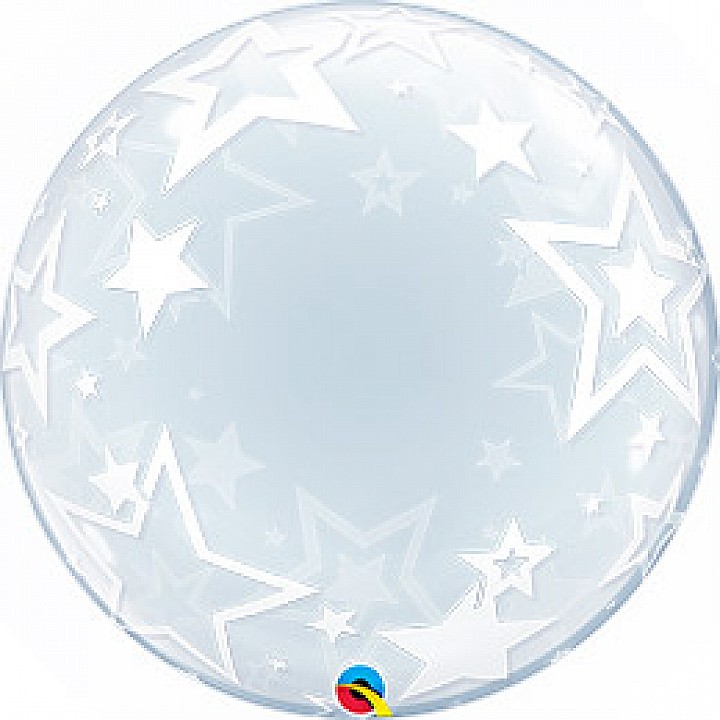 Csillag Deco bubble lufi