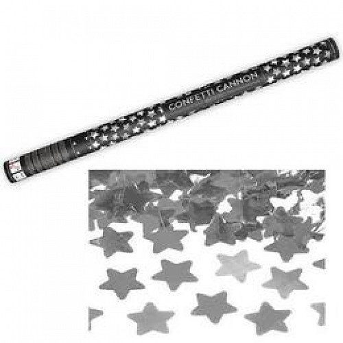80 cm-es Ezüst Csillagokat  kilövő konfetti ágyú