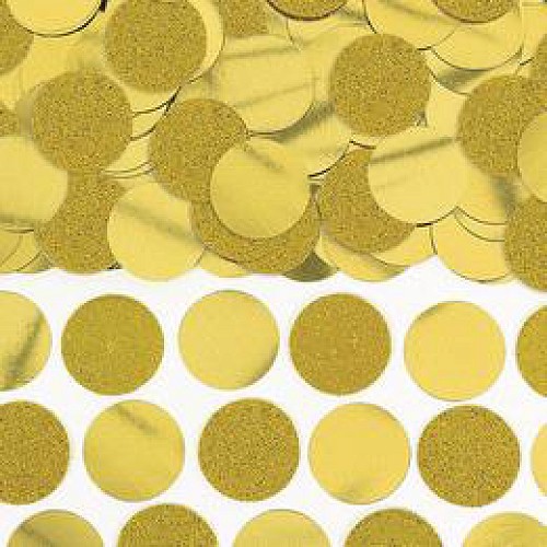Arany Glitteres Kerek fólia konfetti