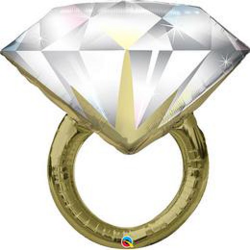 Diamond Wedding Ring Esküvői fólia lufi