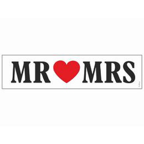 Mr és Mrs Esküvői Rendszámtábla