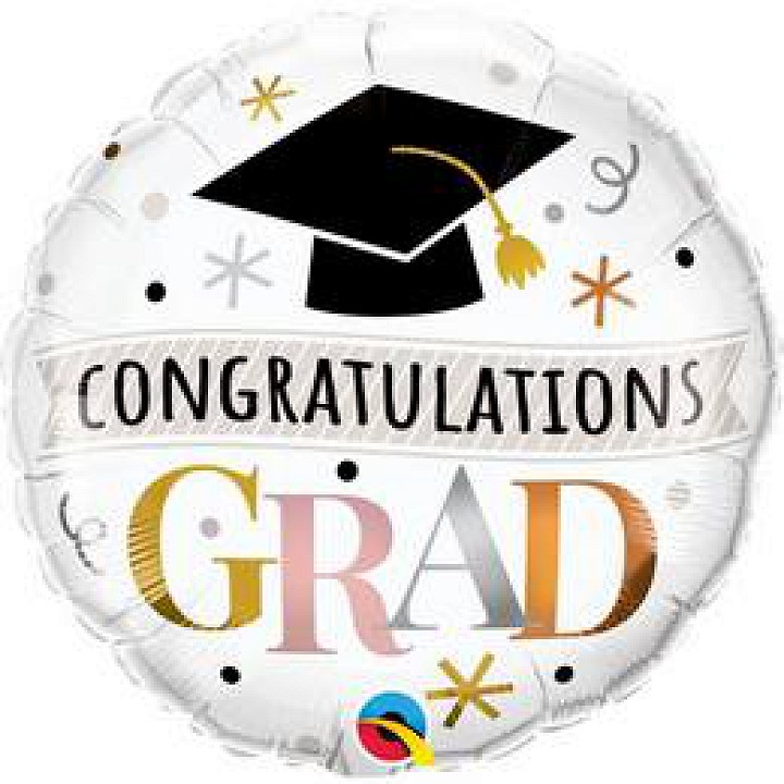 Congratulations Grad Rosegold Fólia Lufi