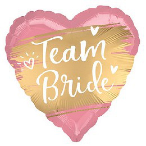 Team Bride Szív Fólia lufi
