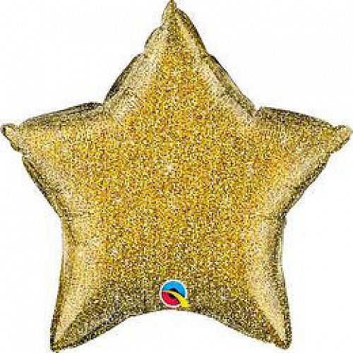 Glittergraphic gold csillag fólia lufi