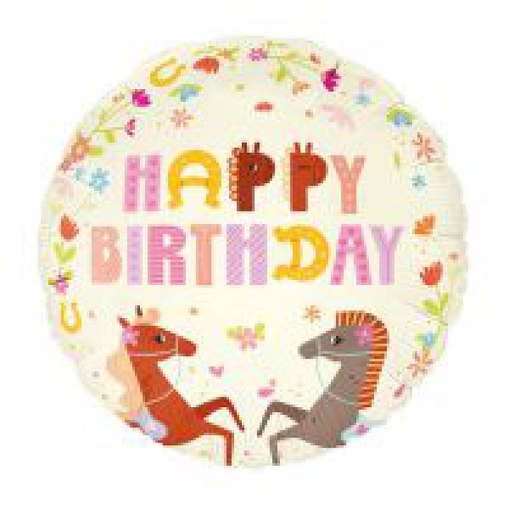 Happy Birthday Lovacskás Fólia Lufi