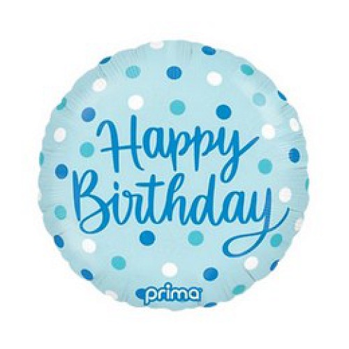 Rózsaszín Pöttyös Happy Birthday Fólia Lufi