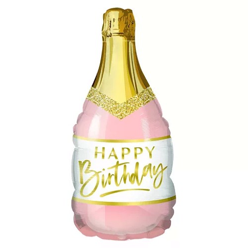 Happy Birthday Pezsgős Üveg fólia lufi