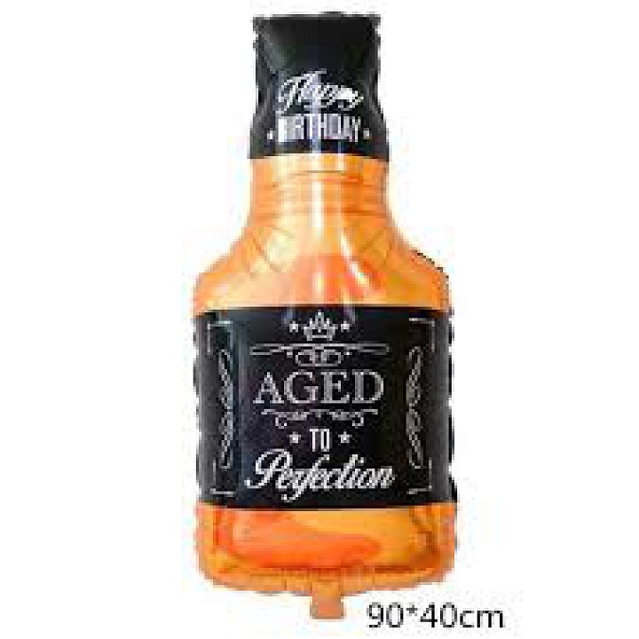 Happy Birthday Whiskey üveg Fólia Lufi