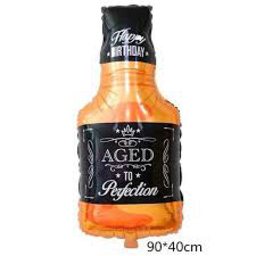 Happy Birthday Whiskey üveg Fólia Lufi
