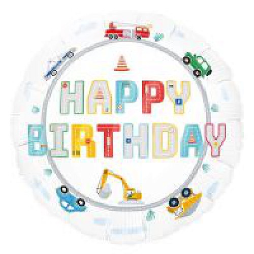 Gépjárműs "Happy Birthday" fólia lufi