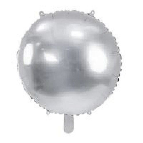 Ezüst Kerek Fólia lufi