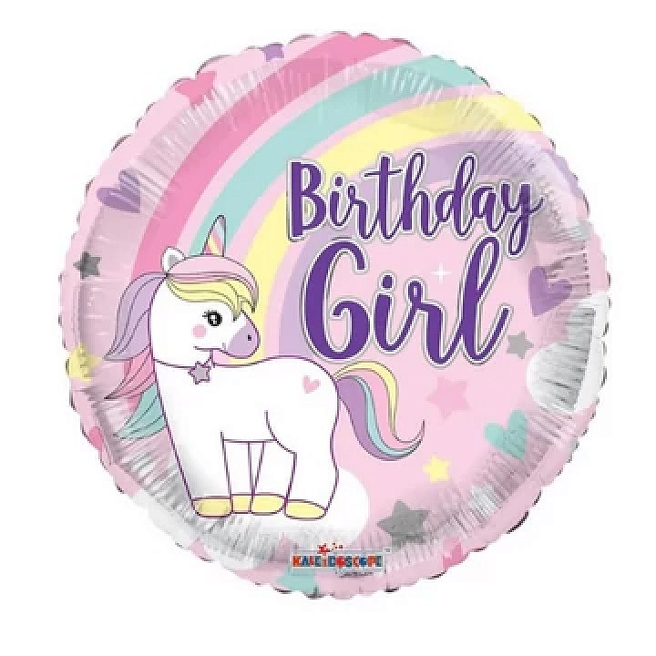 Unikornis Birthday Girl fólia lufi