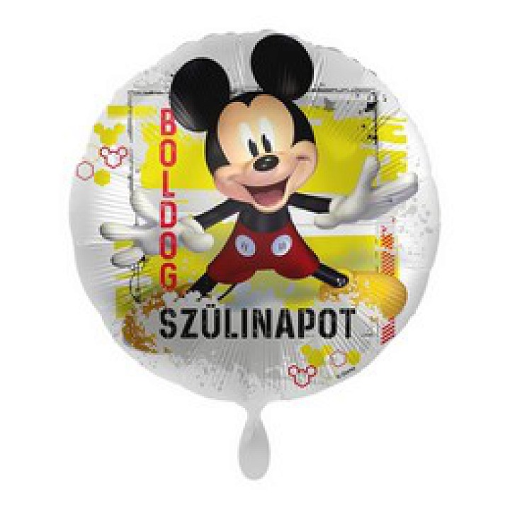 Mickey egér Boldog Szülinapot  fólia lufi
