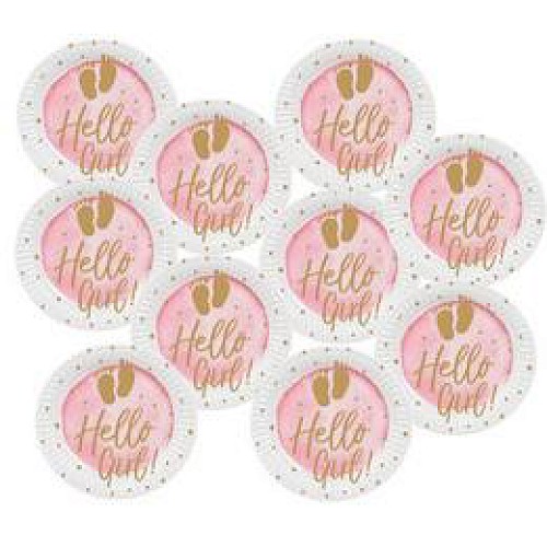 "Hello Girl" parti tányér