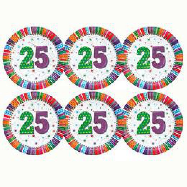 25-ös Színes parti tányér