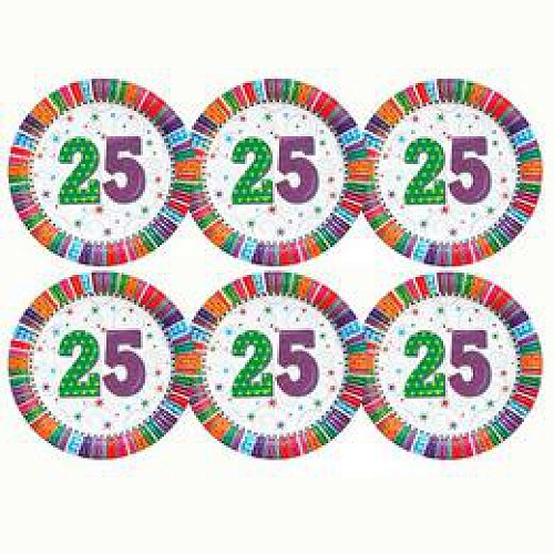 25-ös Színes parti tányér