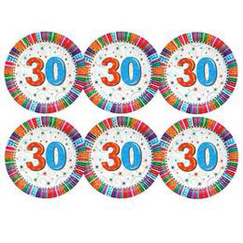 30-as Szines parti tányér