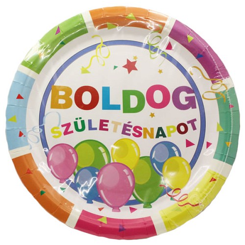 Boldog Születésnapot parti tányér