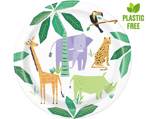 Dzsungel Állatos Papír tányér