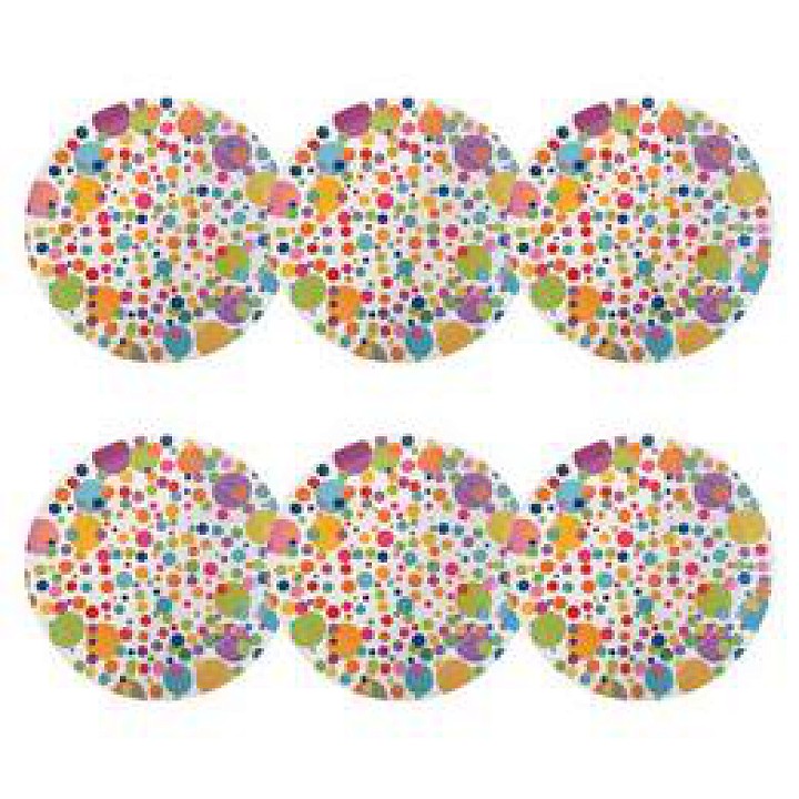Színes Konfettis Parti tányér