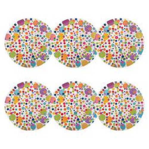Színes Konfettis Parti tányér