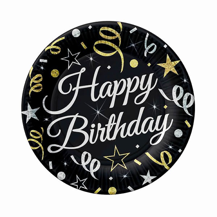 "Happy Birthday" parti tányér