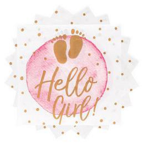 Hello Girl parti szalvéta