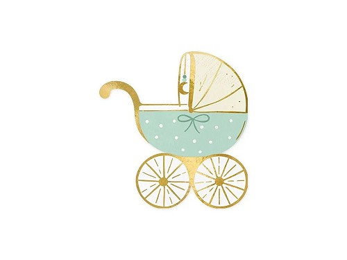 Kék Babakocsi szalvéta