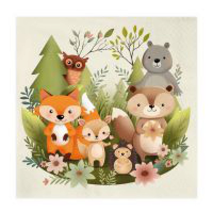 Erdei Állatos szalvéta