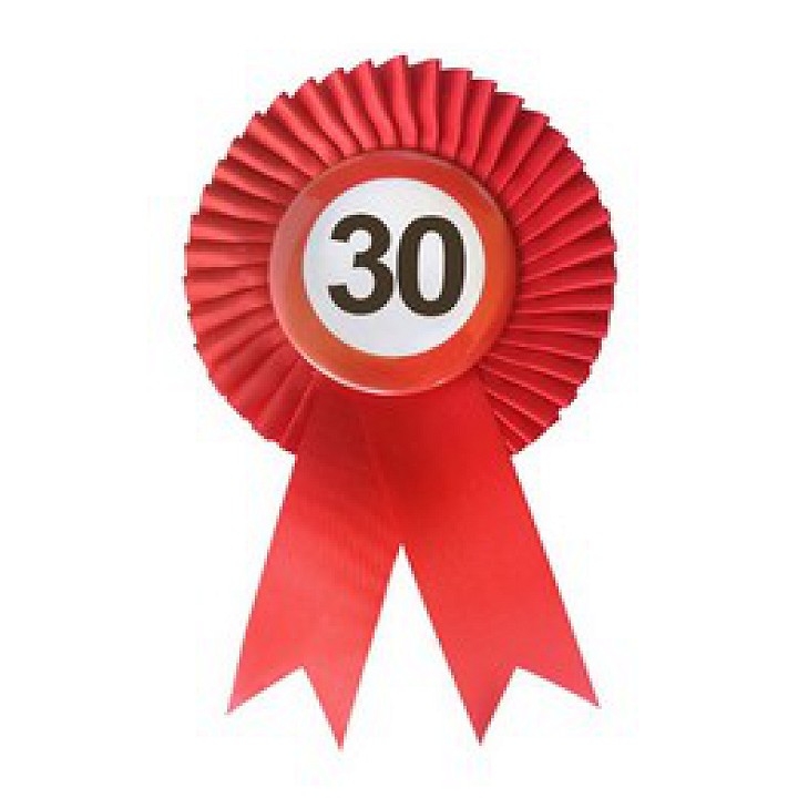 Szalagos Sebességkorlátozó 30-as kitűző