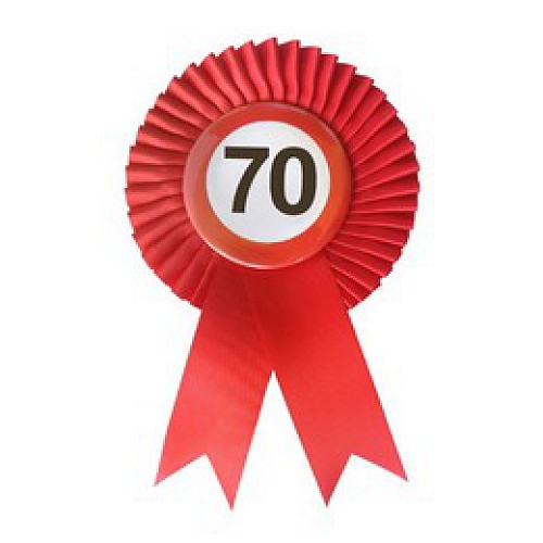 Szalagos Sebességkorlátozó 70-es kitűző