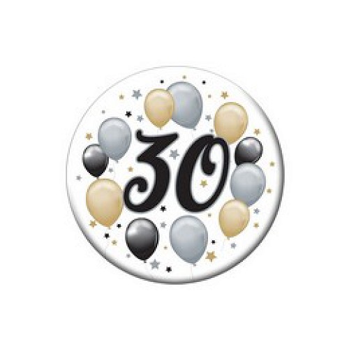 Elegáns léggömbös 30-as kitűző