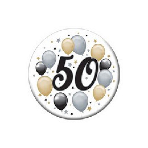 Elegáns léggömbös 50-es kitűző