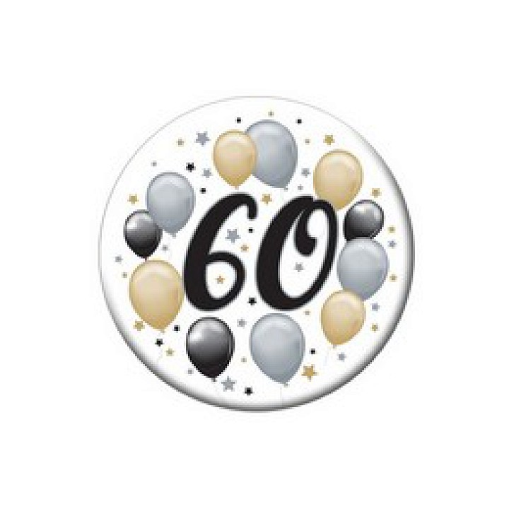 Elegáns léggömbös 60-as kitűző