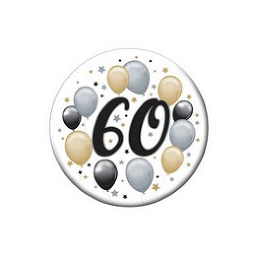 Elegáns léggömbös 60-as kitűző