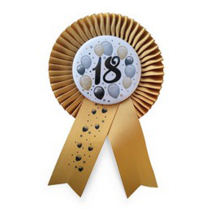 Szalagos Elegáns Léggömbös 18-as kitűző