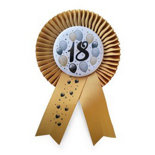 Szalagos Elegáns Léggömbös 18-as kitűző