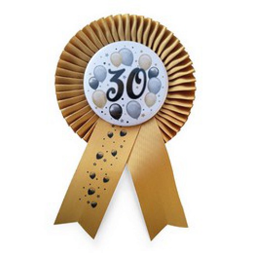 Szalagos Elegáns Léggömbös 30-as kitűző