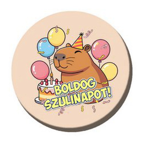 Boldog Szülinapot! Capibara kitűző