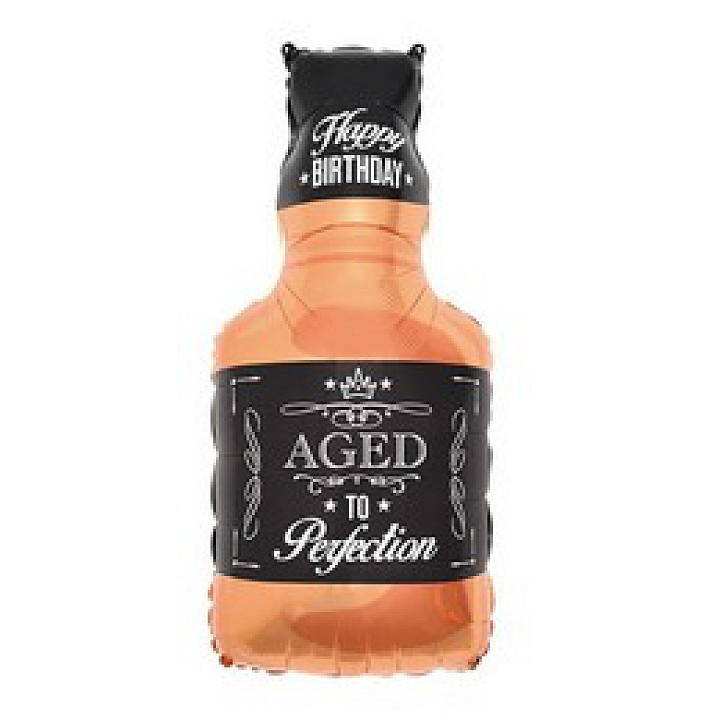 Happy Birthday Whiskey Üveg Fólia Lufi