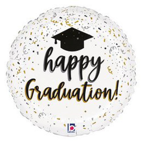 Happy Graduation Satin Confetti Ballagási Fólia Lufi