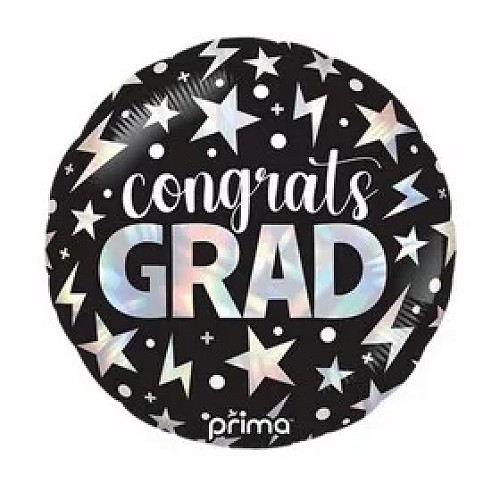 Congrats Grad! feliratú hologramos fólia lufi