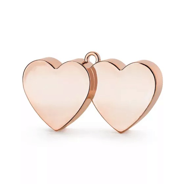 Rosegold dupla szív nehezék