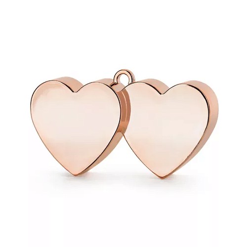 Rosegold dupla szív nehezék
