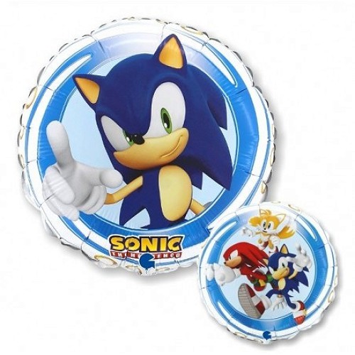 Sonic a sündisznó kerek fólia Lufi