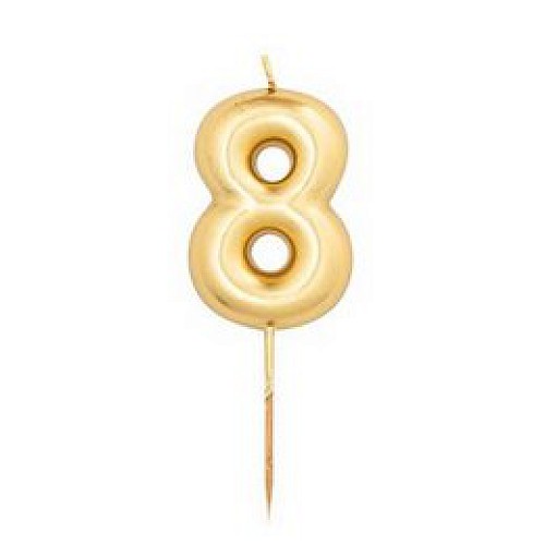 8-as Arany számgyertya
