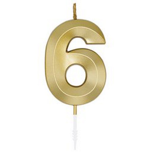 6-os Metál Arany számgyertya