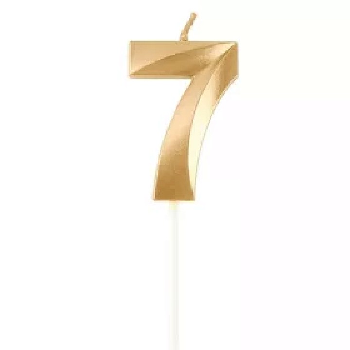 7-es Arany számgyertya