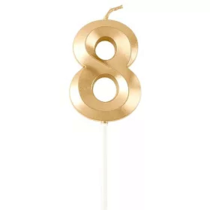 8-as Arany számgyertya