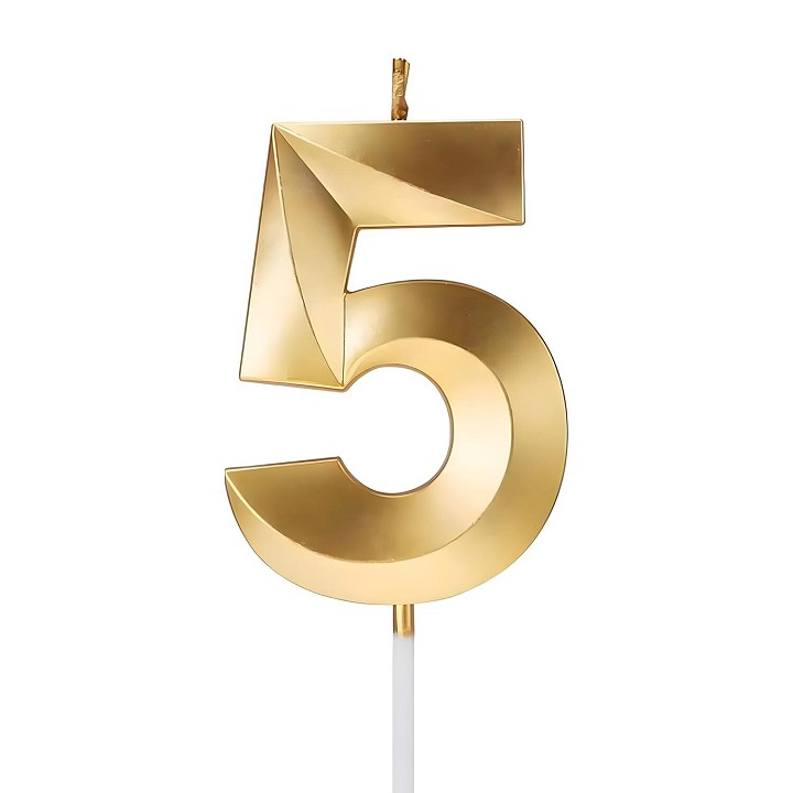 5-ös Arany számgyertya